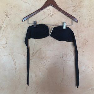 Victoria's secret strapless swim suit black &gold